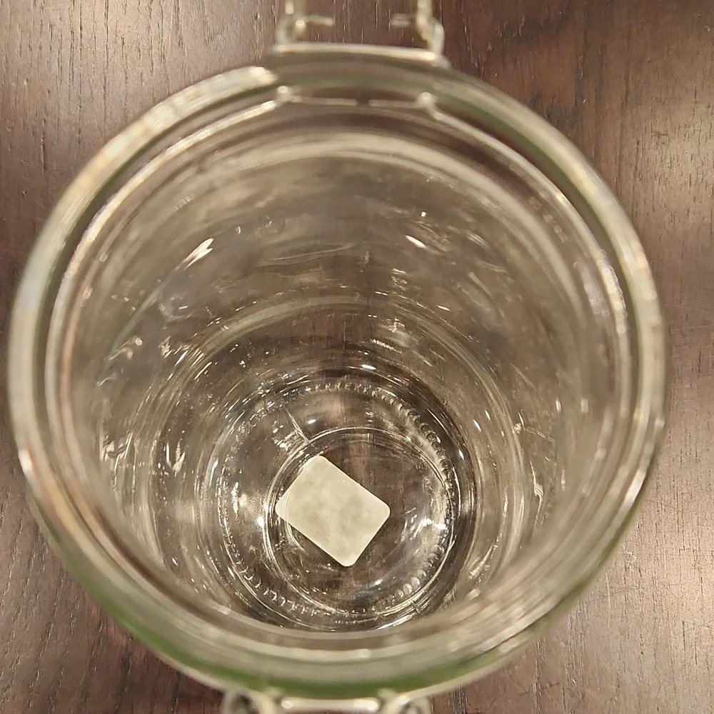 West Elm Storage Glass Jars, Silver Lid w/Kilner latch closure NWT set of 2